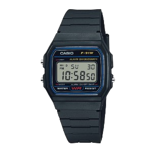 Casio F91W-1 Reloj deportivo digital con correa de resina clásica