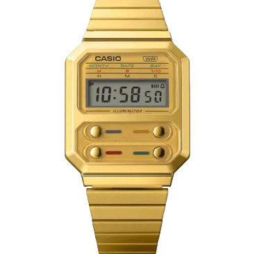 Reloj Casio A100we Vintage Alien Ripley Cronómetro Luz Led