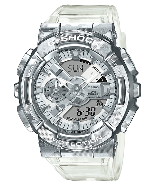 Reloj G Shock ANALOGO / DIGITAL GM-110SCM-1A Marco De Acero Inoxidable