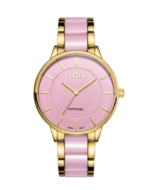 RELOJ LOIX LA2112-1 DORADO Y ROSA